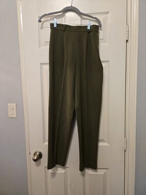 Jones Wear Olive Green High-Waist Trousers